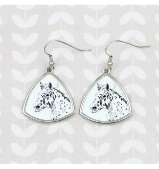 Noriker - earrings with a horse, hanging earrings with a picture, personalized jewelry with Art-Dog brand print
