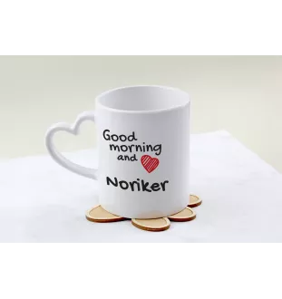Noriker - cup with a dog, adorable cup with a heart-shaped handle, universal gift from the Art-Dog brand