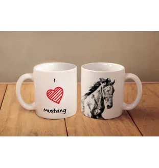 Mustang - tasse avec un cheval, une tasse charmante avec une illustration, un cadeau avec votre photo de la marque Art-Dog