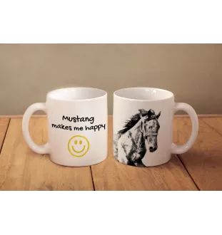 Mustang - Becher mit Pferd, fröhlicher Becher für Hundefreunde, personalisiertes Geschenk der Marke Art-Dog