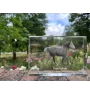 Percheron - Kristall mit einem Pferdebild, Bild im Glas, moderne Ausstellung des Art-Dog-Bildes.