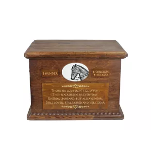 Paso Fino Urn für Pferdeasche, personalisierte Urne mit Foto, große Box für Pferdeasche von der Marke Art-Dog