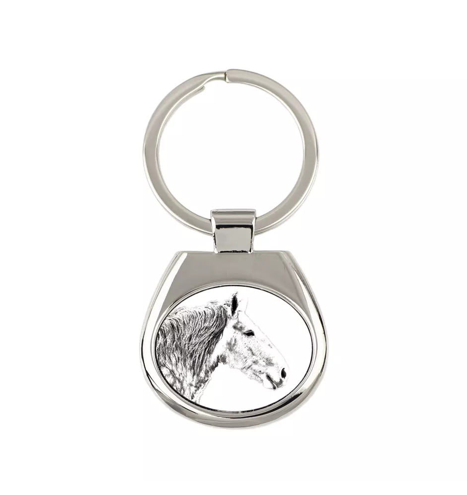 Percheron - keychain with a horse, keychain with a print, personalized pendant from the Art-Dog brand