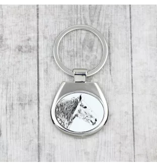 Percheron - porte-clés avec un cheval, porte-clés imprimé, breloque personnalisée de la marque Art-Dog