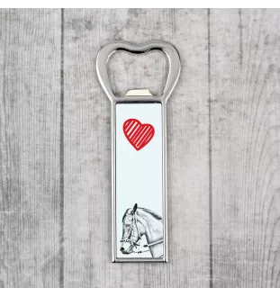 Paso Fino - bottle opener with a horse, personalized fridge magnet bottle opener, unique gift for men by Art-Dog brand