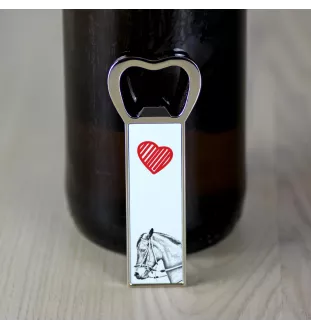Paso Fino - bottle opener with a horse, personalized fridge magnet bottle opener, unique gift for men by Art-Dog brand