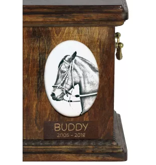 Paso Fino - Gedenktafel mit einem Pferdefoto, Grabplatte mit Druck, personalisierte ovale Platte von Art-Dog.