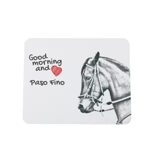 Paso Fino - tapis de souris imprimé, tapis de souris personnalisé avec un cheval, un gadget unique pour un employé de bureau de la marque Art-Dog