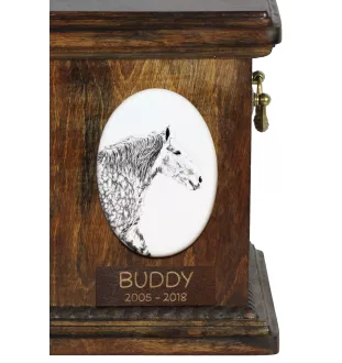Percheron - Gedenktafel mit einem Pferdefoto, Grabplatte mit Druck, personalisierte ovale Platte von Art-Dog.