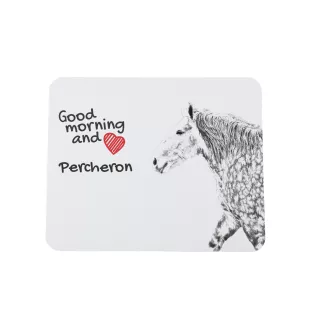 Percheron - Mauspad mit Druck, personalisiertes Mauspad mit Pferd, einzigartiges Gadget für Büroangestellte von Art-Dog.