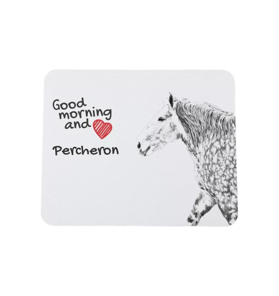Percheron - mouse pad with print, personalized pad with a horse, unique gadget for an office worker from the Art-Dog brand