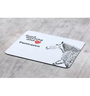 Percheron - Mauspad mit Druck, personalisiertes Mauspad mit Pferd, einzigartiges Gadget für Büroangestellte von Art-Dog.