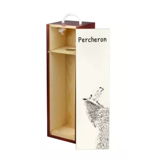 Percheron - Weinkiste mit Pferd, Alkoholkiste mit Grafik, personalisierte Geschenkbox der Marke Art-Dog