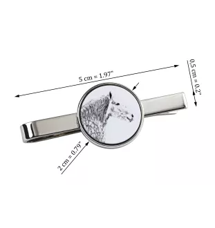 Percheron - tie clip with a horse, personalized tie clip, a unique gift for a man from the Art-Dog brand