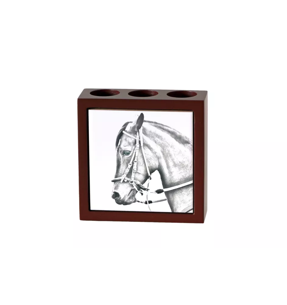 Paso Fino - Stifthalter mit Pferd, Schreibtischorganizer mit Aufdruck, personalisierte Schreibtischdekoration der Marke Art-Dog