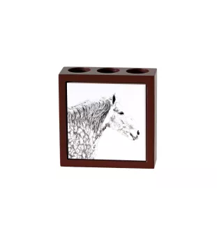 Percheron - Stifthalter mit Pferd, Schreibtischorganizer mit Aufdruck, personalisierte Schreibtischdekoration der Marke Art-Dog
