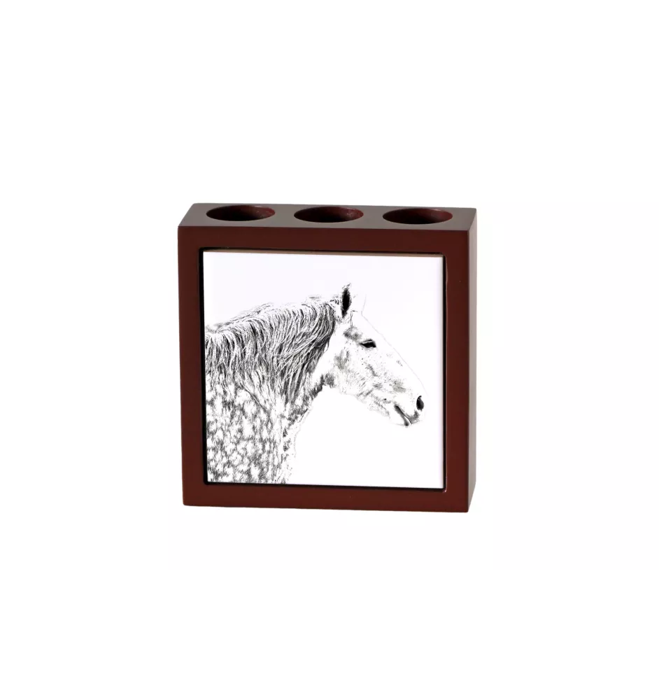 Percheron - pen holder with a horse, desk organizer with a print, personalized desk decoration from the Art-Dog brand