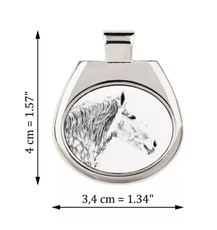 Percheron - collier avec un cheval, pendentif personnalisé avec une photo, un collier unique pour femmes et hommes de la marque Art-Dog