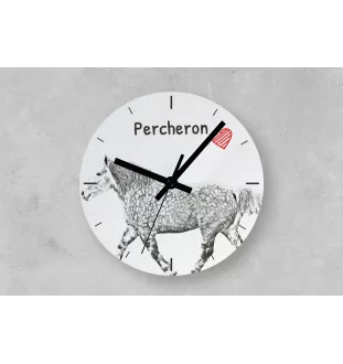 Percheron - Wanduhr mit Pferd, Uhr mit Druck für das Regal, personalisierte Hausdekoration der Marke Art-Dog