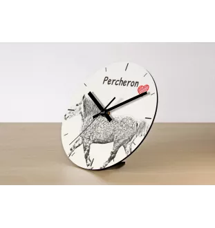 Percheron - wall clock with a horse, shelf clock with a print, personalized home decoration from the Art-Dog brand