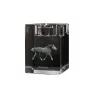 Percheron - Bougeoir avec image d'un cheval, porte bougie en cristal, cadeau personnalisé par la marque Art-Dog