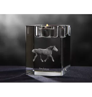 Perszeron świecznik kryształowy z koniem Art-Dog