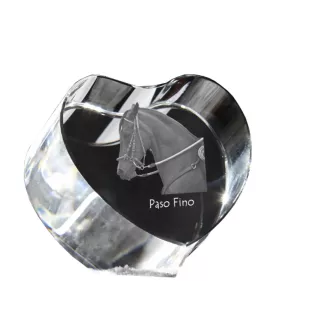 Paso Fino - a photo of a horse in crystal, a crystal heart, a unique frame with a photo from the Art-Dog brand