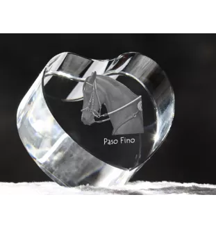 Paso Fino - a photo of a horse in crystal, a crystal heart, a unique frame with a photo from the Art-Dog brand