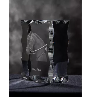 Paso Fino - kryształ ze zdjęciem konia, szklana statuetka ze zdjęciem, wyjątkowa ramka ze zdjęciem marki Art-Dog