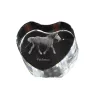 Percheron - Pferdefoto im Kristall, Kristallherz, einzigartiger Bilderrahmen der Marke Art-Dog