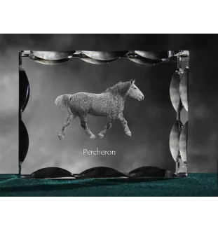 Percheron - kryształ ze zdjęciem konia, szklana statuetka ze zdjęciem, wyjątkowa ramka ze zdjęciem marki Art-Dog
