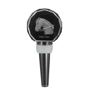 Paso Fino - Bouchon de bouteille en cristal avec cheval, bouchon de vin unique avec photo, cadeau personnalisé pour sommelier par la marque Art-Dog