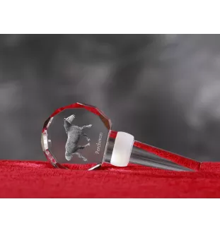 Percheron - Crystal bottle stopper with horse, unique wine stopper with photo, personalised gift for sommelier by Art-Dog brand