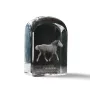 Percheron - crystal cube with a photo, photo of a horse in crystal, cubic paperweight from Art-Dog brand