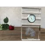 Paso Fino - horloge en verre avec photo, photo de cheval dans un cristal, horloge de bureau personnalisée de la marque Art-Dog