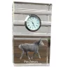 Percheron - glass clock with a photo, photo of a horse in crystal, personalized standing office clock by Art-Dog brand