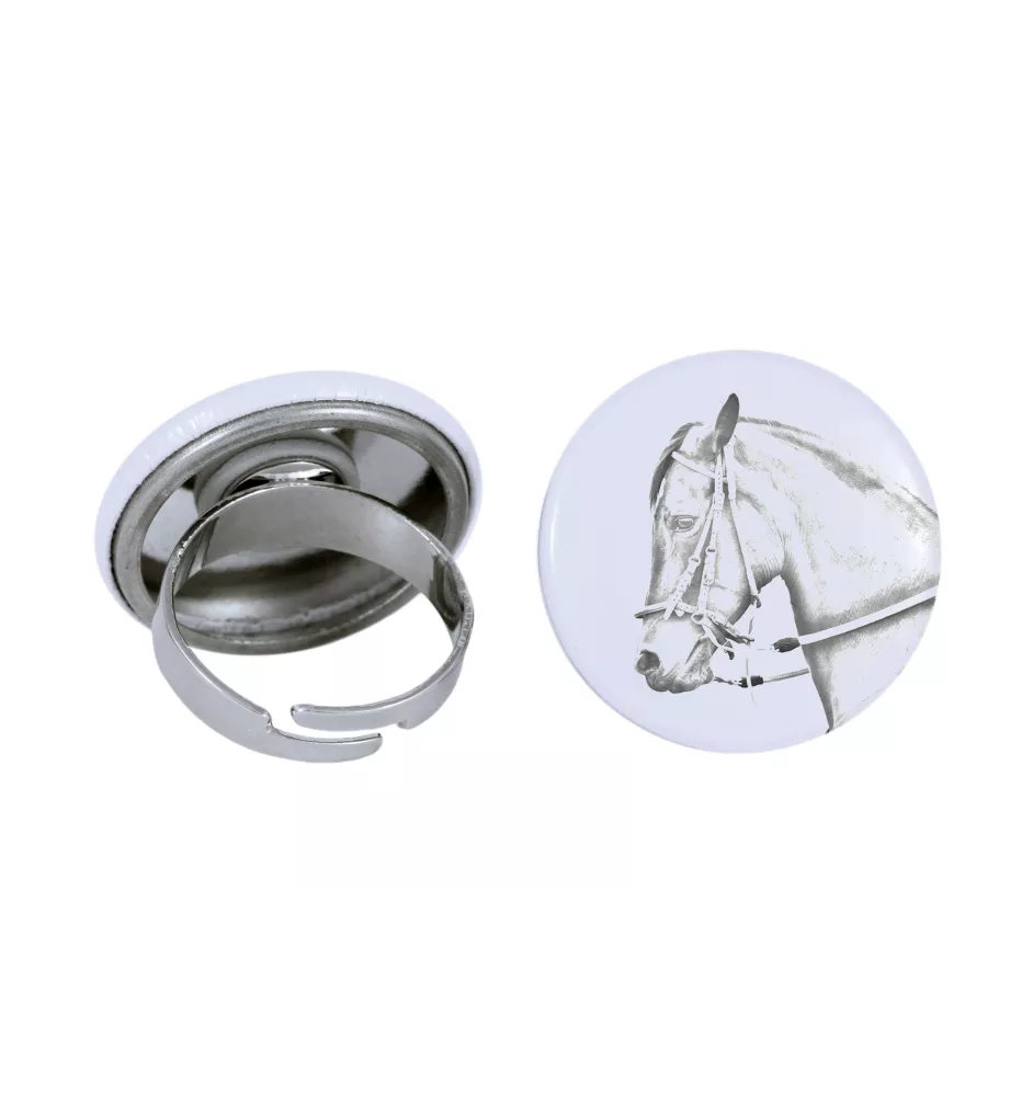 Paso Fino - Bague de collection avec l'image d'un cheval, produit fait à la main, marque Art-Dog