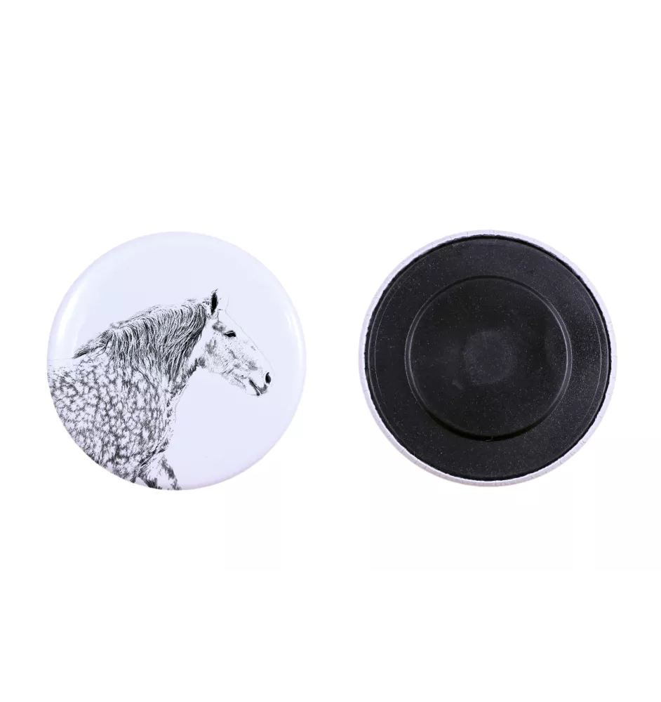 Percheron - magnet with a horse, a unique imprint of the Art-Dog horse brand