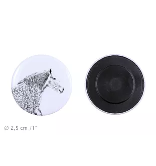 Percheron - magnet with a horse, a unique imprint of the Art-Dog horse brand