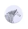 Percheron - shirt accessory, bag pin, perfect gift with the option to add your brand graphics from Art-Dog.