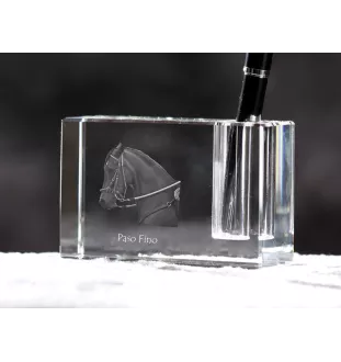 Paso Fino - Pen stand, crystal organiser with picture of a horse, unique desk decoration by Art-Dog brand