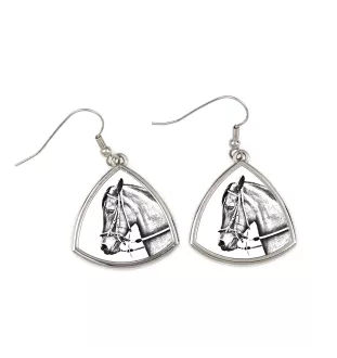 Paso Fino - Pferdeohrringe, hängende Ohrringe mit einem Bild, personalisierter Schmuck mit dem Aufdruck der Marke Art-Dog