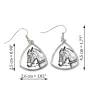 Paso Fino - boucles d'oreilles avec un cheval, boucles d'oreilles pendantes avec une image, bijoux personnalisés avec l'impression de la marque Art-Dog