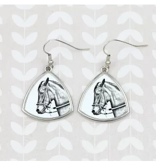 Paso Fino - Pferdeohrringe, hängende Ohrringe mit einem Bild, personalisierter Schmuck mit dem Aufdruck der Marke Art-Dog