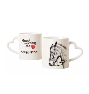 Paso Fino - tasse avec chien, une tasse adorable avec une anse en forme de cœur, un cadeau universel de la marque Art-Dog
