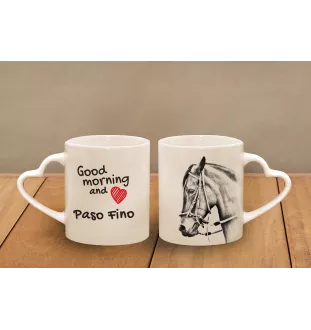 Paso Fino - tasse avec chien, une tasse adorable avec une anse en forme de cœur, un cadeau universel de la marque Art-Dog
