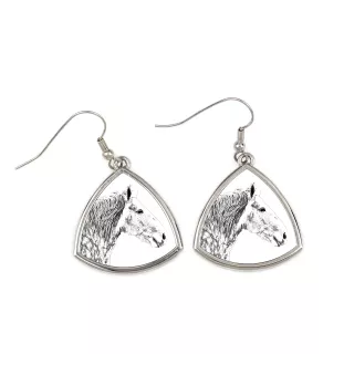 Percheron - earrings with a horse, hanging earrings with a picture, personalized jewelry with Art-Dog brand print