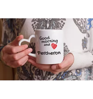 Percheron - tasse avec chien, une tasse adorable avec une anse en forme de cœur, un cadeau universel de la marque Art-Dog