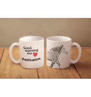 Percheron - Tasse mit Hund, personalisierte Tasse mit Druck, klassisches Geschenk für jeden von der Marke Art-Dog.