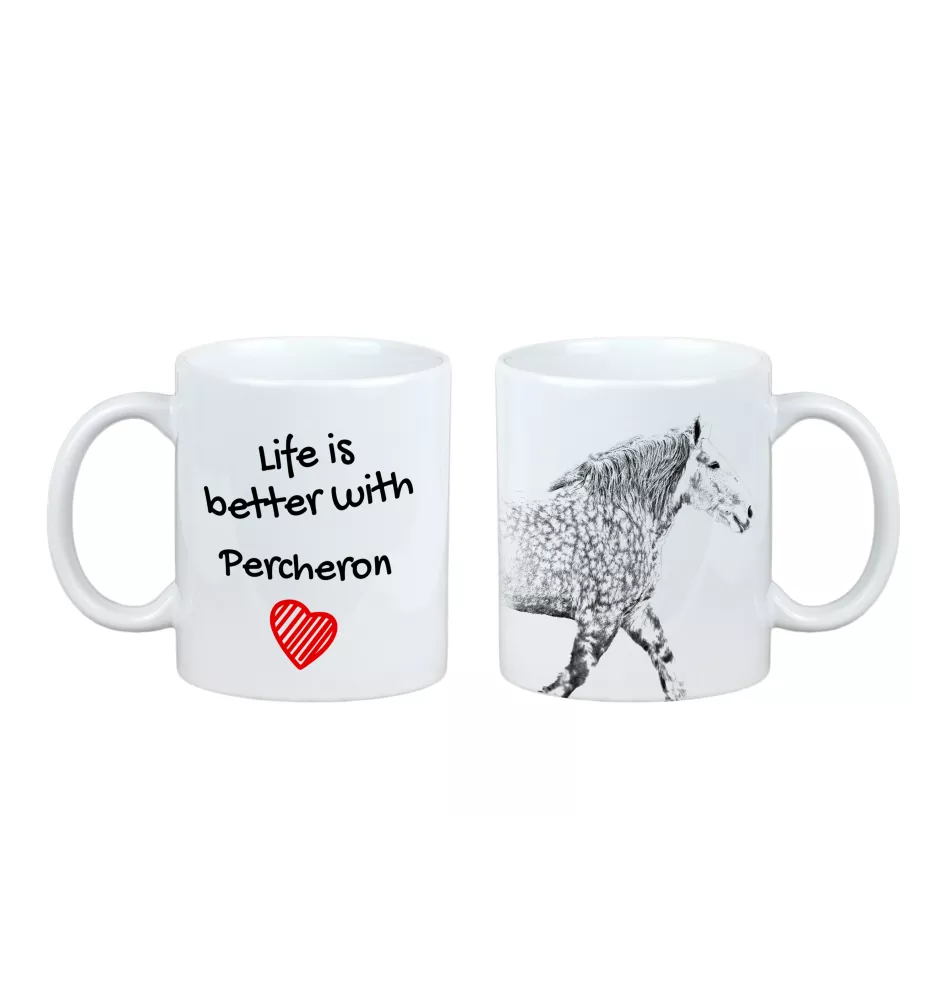 Percheron - tasse avec un cheval, tasse avec une photo, cadeau personnalisé de la marque Art-Dog